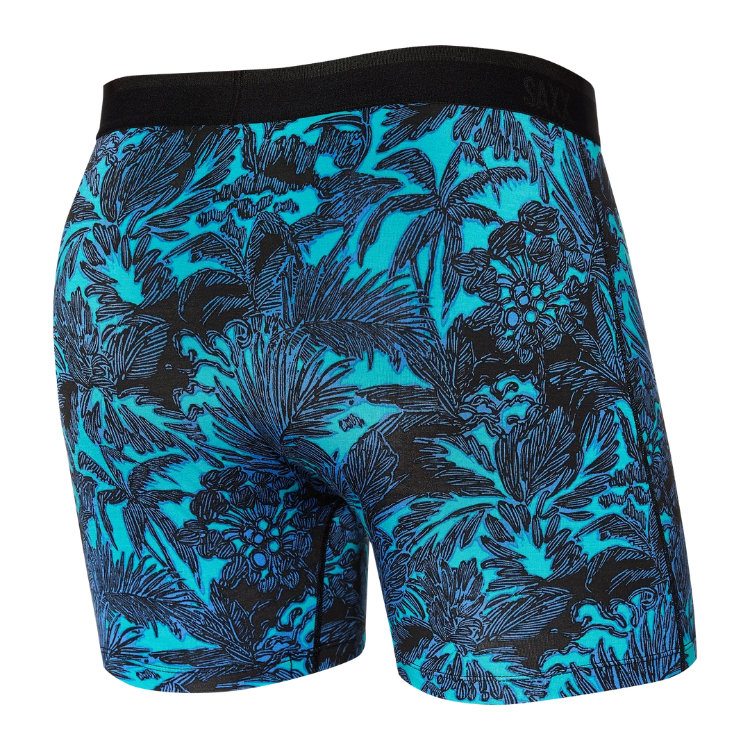 Saxx Platinum Lush Tropics Racer Blue Boxer Brief Mens Underwear BB42F 5 Saxx Platinum Lush Tropics Racer Blue Boxer Brief Mens Underwear BB42F