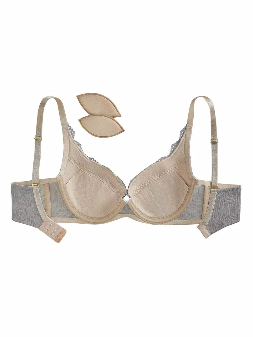 Bras The Little Bra Company Charlie Silver Champagne Push Up Bra LBD02 7 Bras The Little Bra Company Charlie Silver Champagne Push Up Bra LBD02