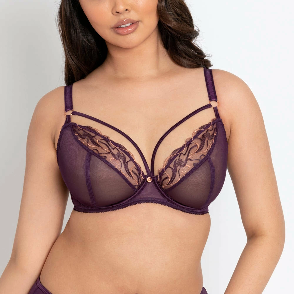 Curvy Kate Scantilly Fascinate Plum Unlined Plunge Bra 017101 Bras 3 Curvy Kate Scantilly Fascinate Plum Unlined Plunge Bra 017101 Bras