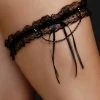 I Collection ICollection Lingerie Amor Black Lace Plus Size Garter 7400