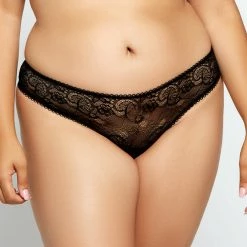I Collection ICollection Lingerie Azura Plus Size G String Open Back Panty 7001X