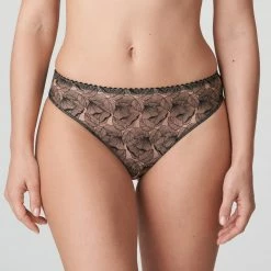 Prima Donna Belgravia Black Lace Thong Panty 0663221