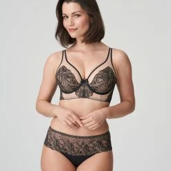 Bra & Panty Sets Prima Donna Belgravia Black Lace Full Brief Panty 0563221