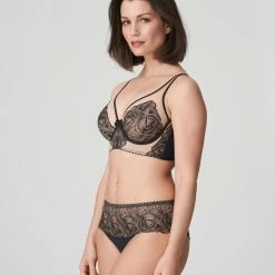 Bra & Panty Sets Prima Donna Belgravia Black Lace Full Brief Panty 0563221