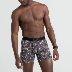 Mens Saxx Quest 2.0 Multi El Dorado Modern Fit Boxer Brief Underwear BB70F