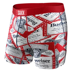 Mens Saxx Vibe Red Budweiser Modern Fit Boxer Brief Underwear BM35