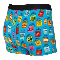 Saxx Vibe Blue Koozie Modern Fit Boxer Brief Underwear BM35 Mens