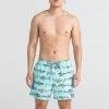 Saxx Oh Buoy 2N1 Volley Pool Sharks Sea Glass Mens Swimwear SW03L