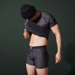 Saxx Hot Shot Water Camo Black Heather Cooling Boxer Brief Underwear BB09